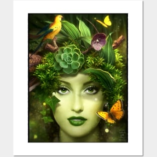 Green Goddess Dryad Fantasy Posters and Art